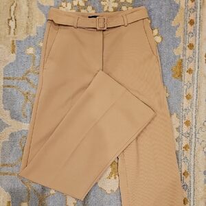 Ann Taylor High Rise Camel Trousers In Twill Size 00